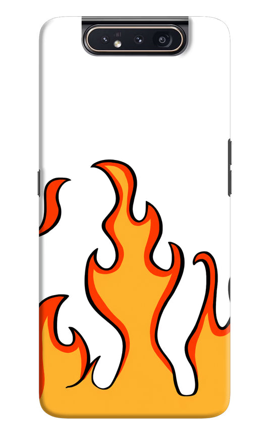 Fired Up – White Samsung A80 Hard Case Back Cover by Casekaro