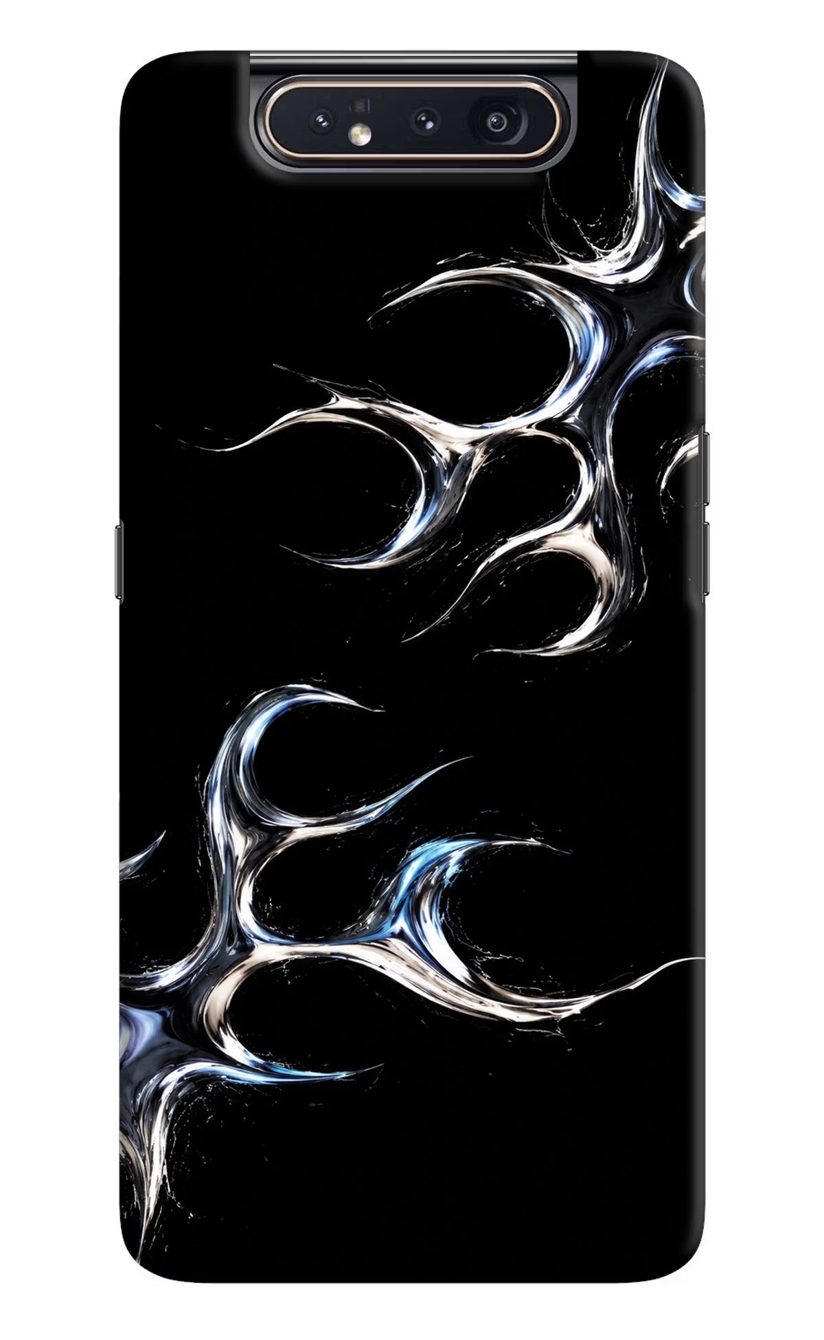 Chrome Tribal Samsung A80 Hard Case Back Cover by Casekaro