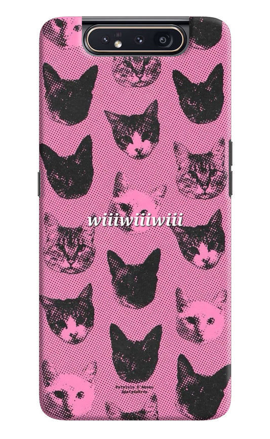 Pink Cats Samsung A80 Back Cover