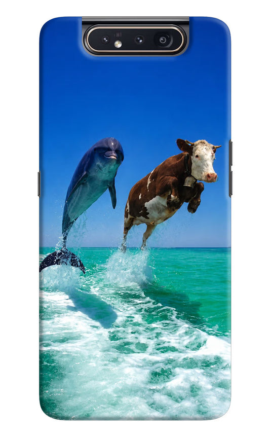 Dolphin vs Cow Samsung A80 Back Cover