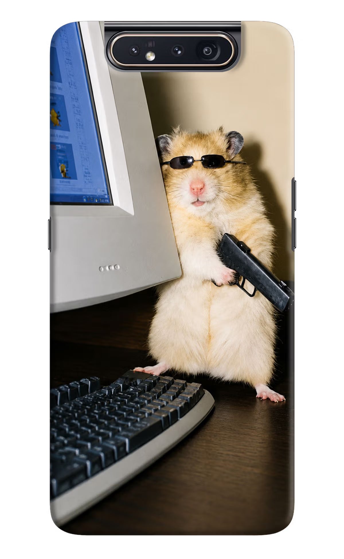 Hacker Hamster Samsung A80 Back Cover