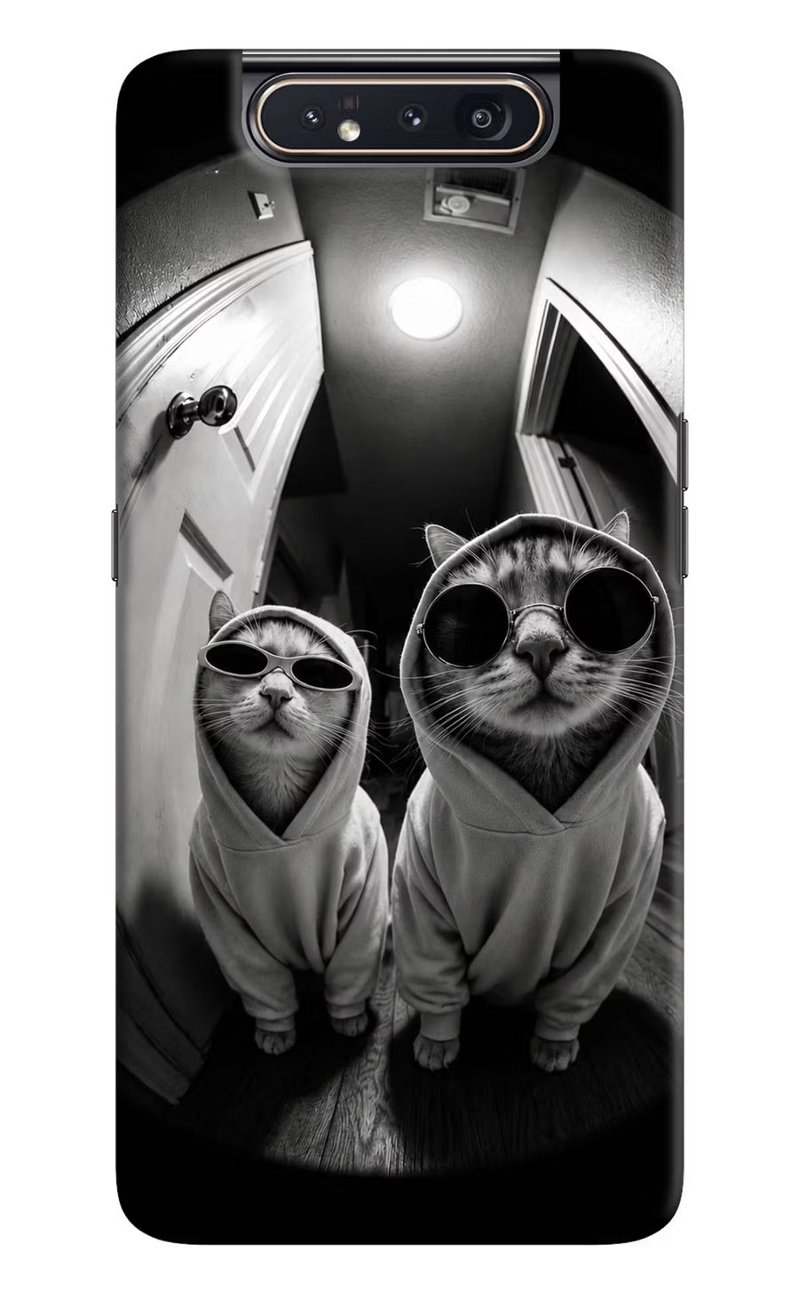 Hood Cats Samsung A80 Back Cover, Hard case