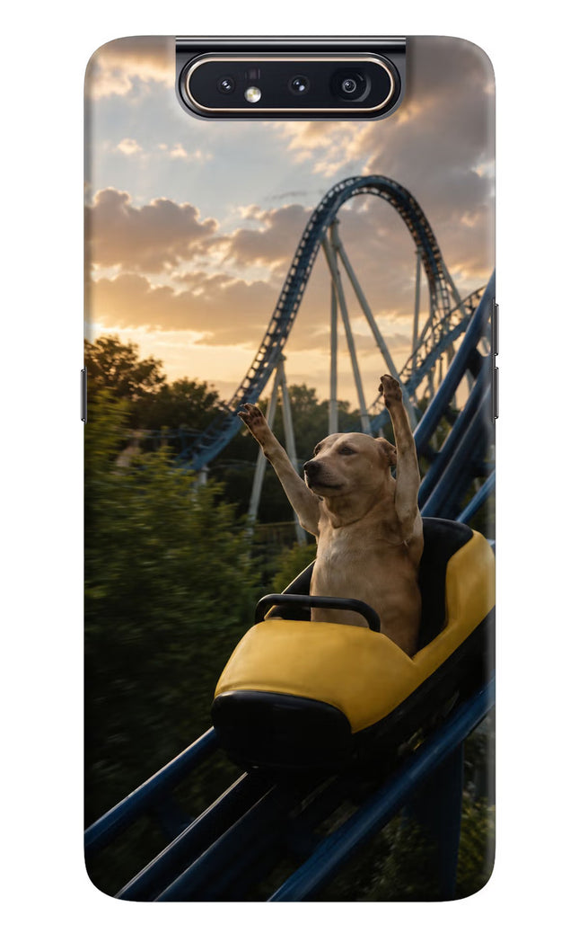 Rollercoaster Dog Samsung A80 Hard Case Back Cover by Casekaro
