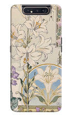 White Lily Samsung A80 Hard Case Back Cover by Casekaro