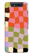 Wavy Grid Samsung A80 Hard Case Back Cover by Casekaro