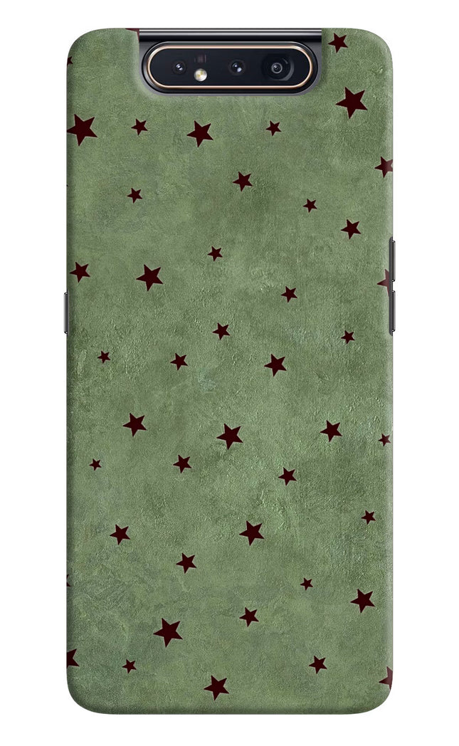 Green Stars Samsung A80 Hard Case Back Cover by Casekaro