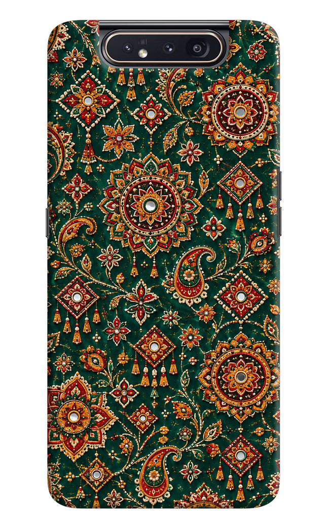 Green Pataka Samsung A80 Hard Case Back Cover by Casekaro