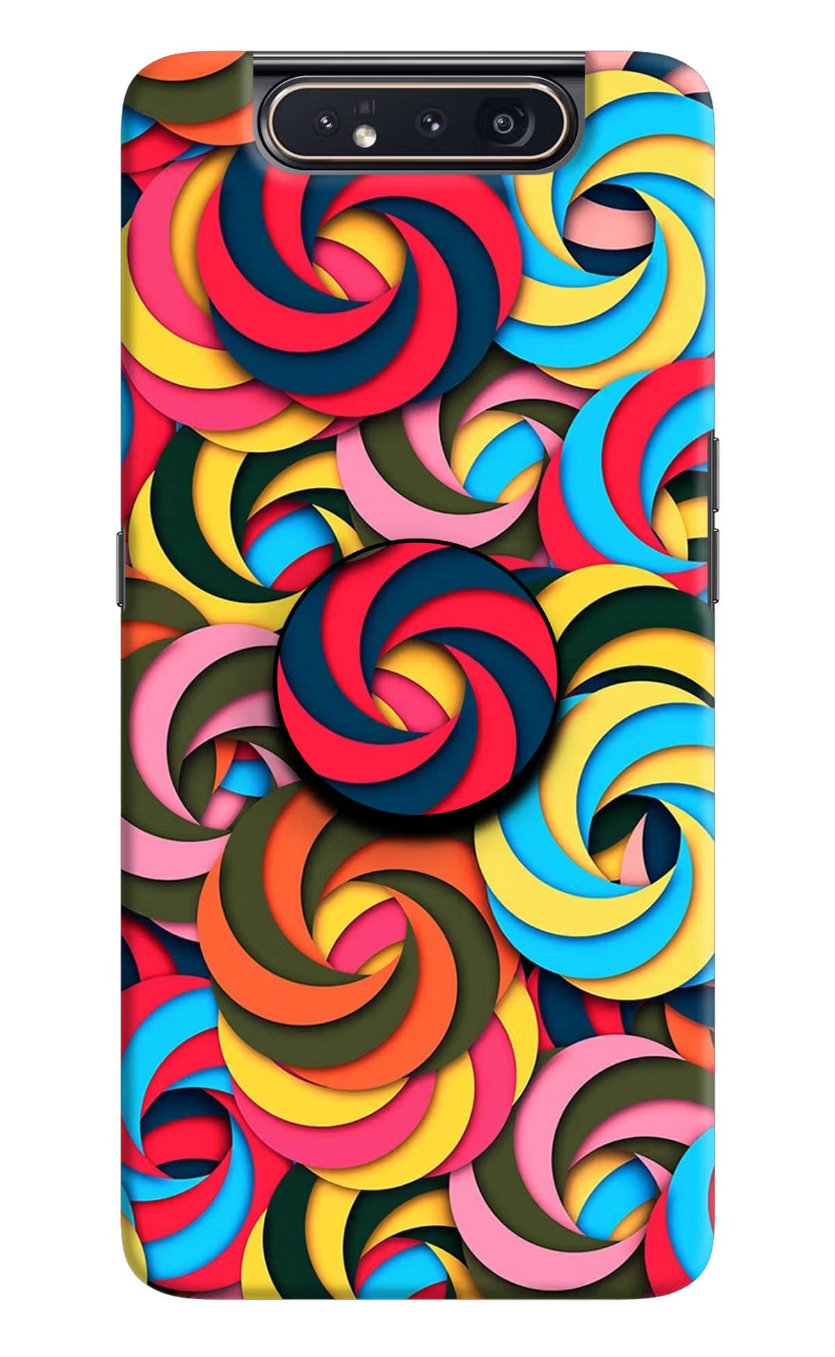Spiral Pattern Samsung A80 Pop Case by Casekaro