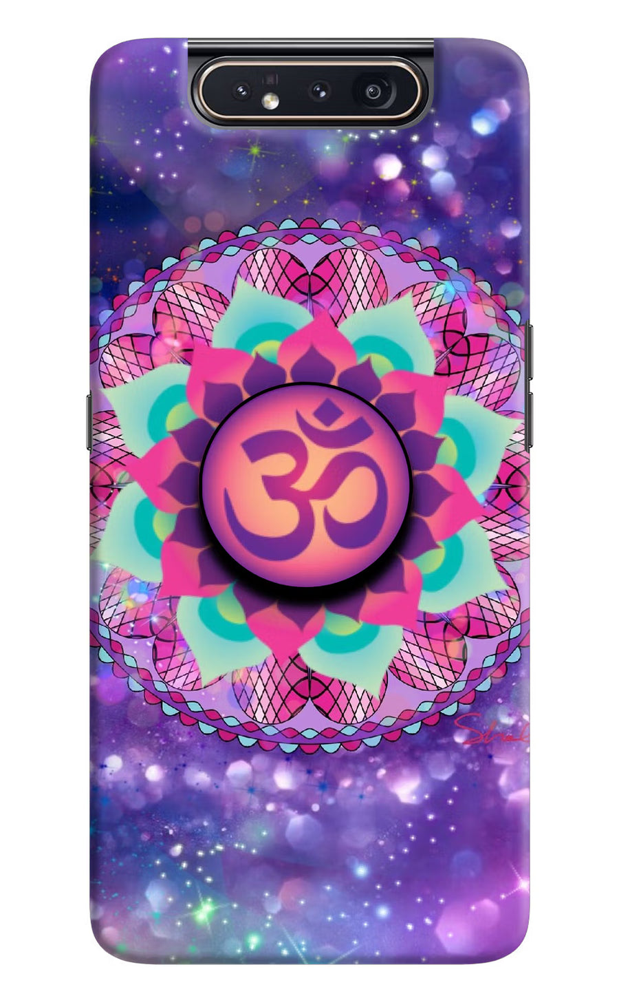 Om Purple Samsung A80 Pop Case, Hard case