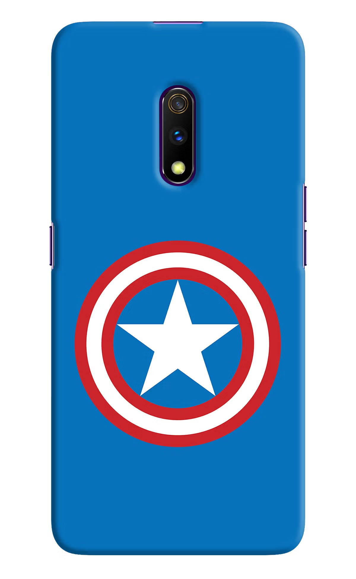 Captain America Logo Realme X Hard Case Back Cover by Casekaro