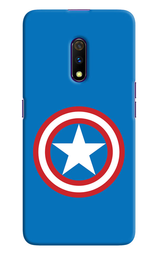 Captain America Logo Realme X Hard Case Back Cover by Casekaro