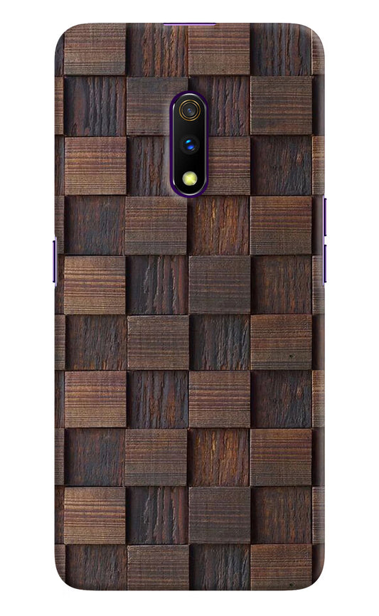 Wooden Cube Design Realme X Hard Case Back Cover by Casekaro