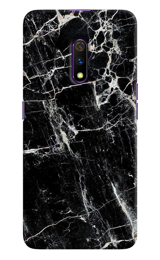 Black Marble Texture Realme X Hard Case Back Cover by Casekaro