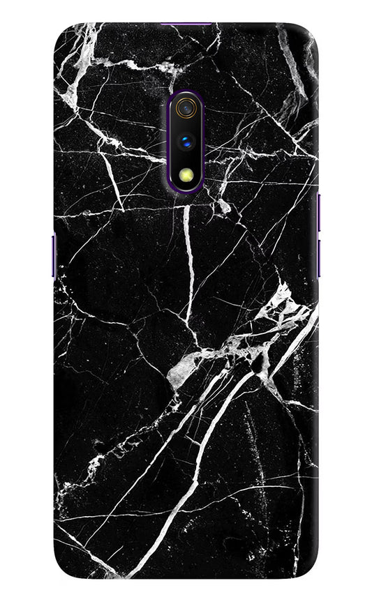 Black Marble Pattern Realme X Hard Case Back Cover by Casekaro