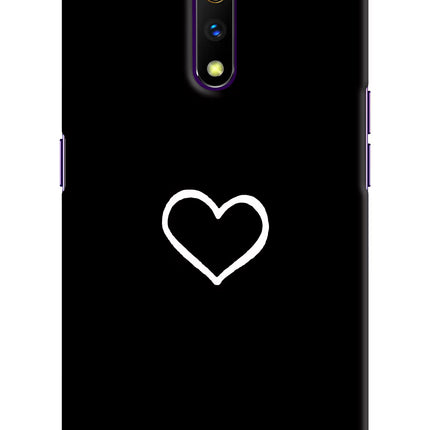 Heart Realme X Hard Case Back Cover by Casekaro