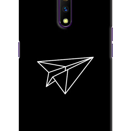 Paper Plane White Realme X Hard Case Back Cover by Casekaro