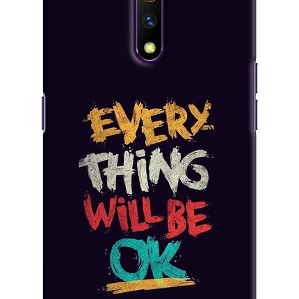 Everything Will Be Ok Realme X Hard Case Back Cover by Casekaro