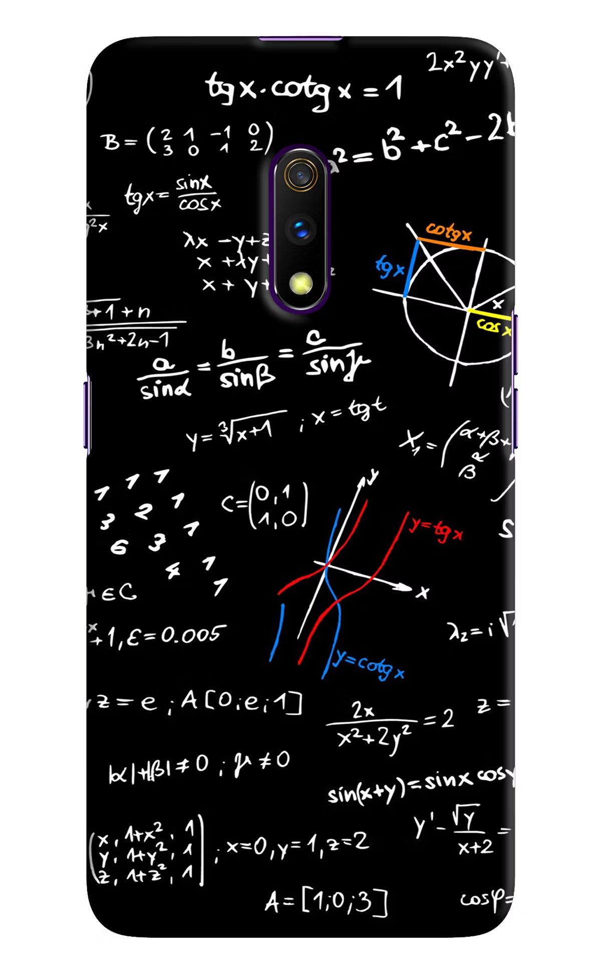Mathematics Formula Realme X Hard Case Back Cover by Casekaro