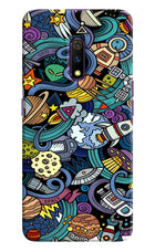 Space Abstract Realme X Hard Case Back Cover by Casekaro
