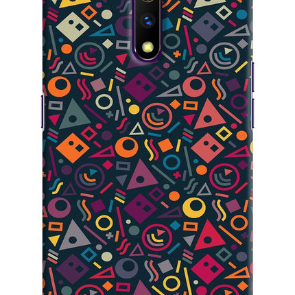 Geometric Abstract Realme X Hard Case Back Cover by Casekaro