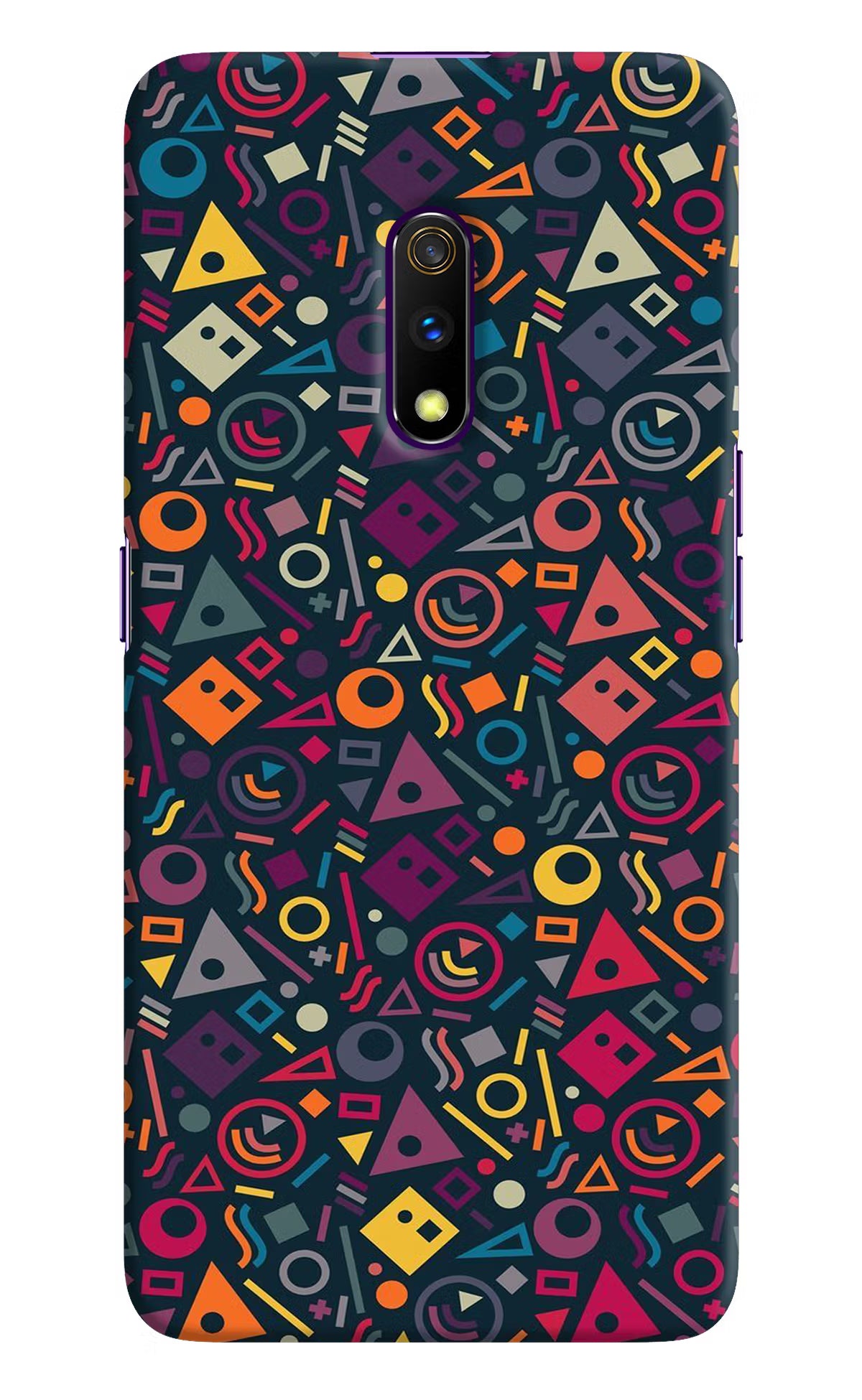 Geometric Abstract Realme X Hard Case Back Cover by Casekaro
