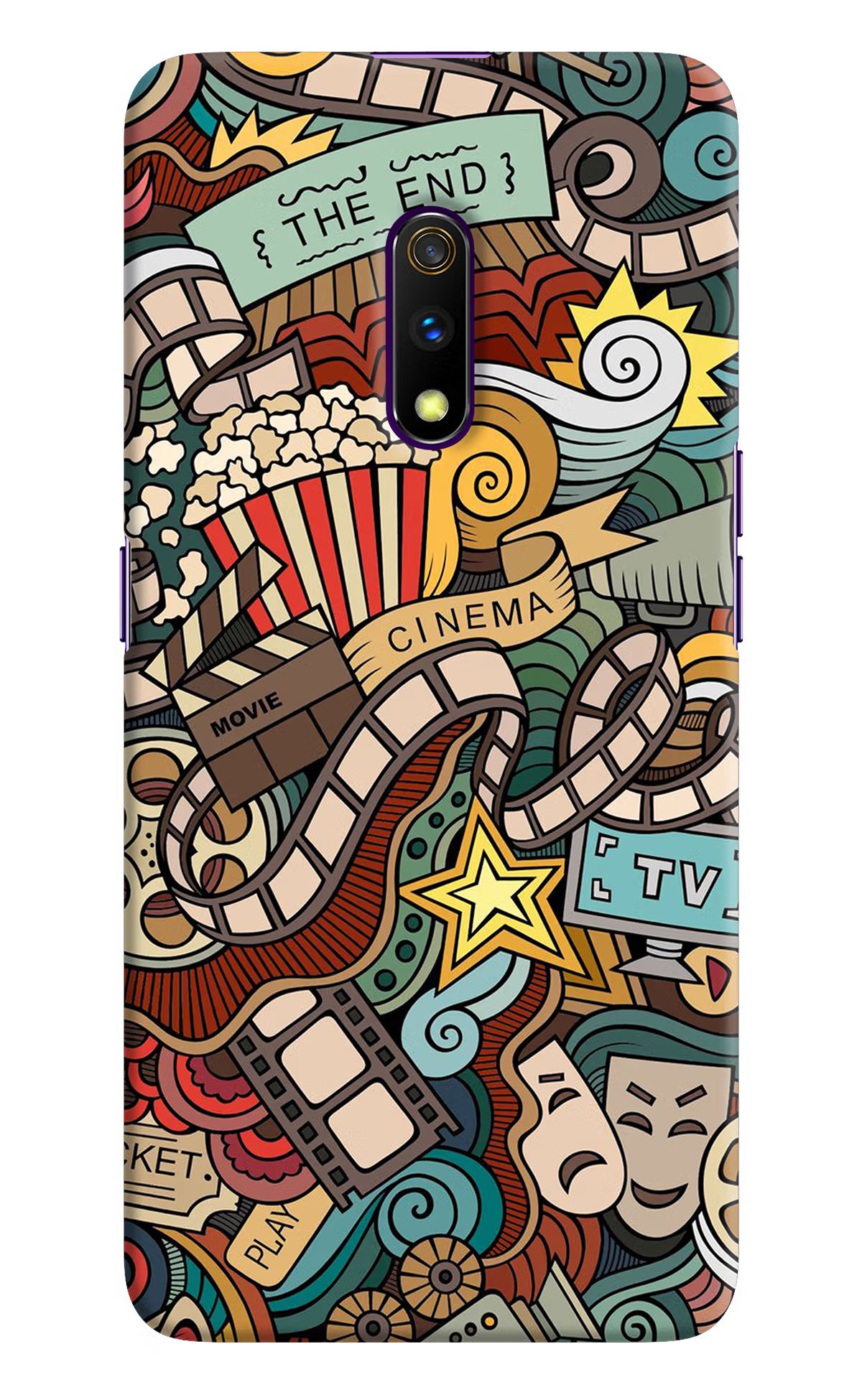 Cinema Abstract Realme X Hard Case Back Cover by Casekaro