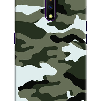 Camouflage Realme X Hard Case Back Cover by Casekaro