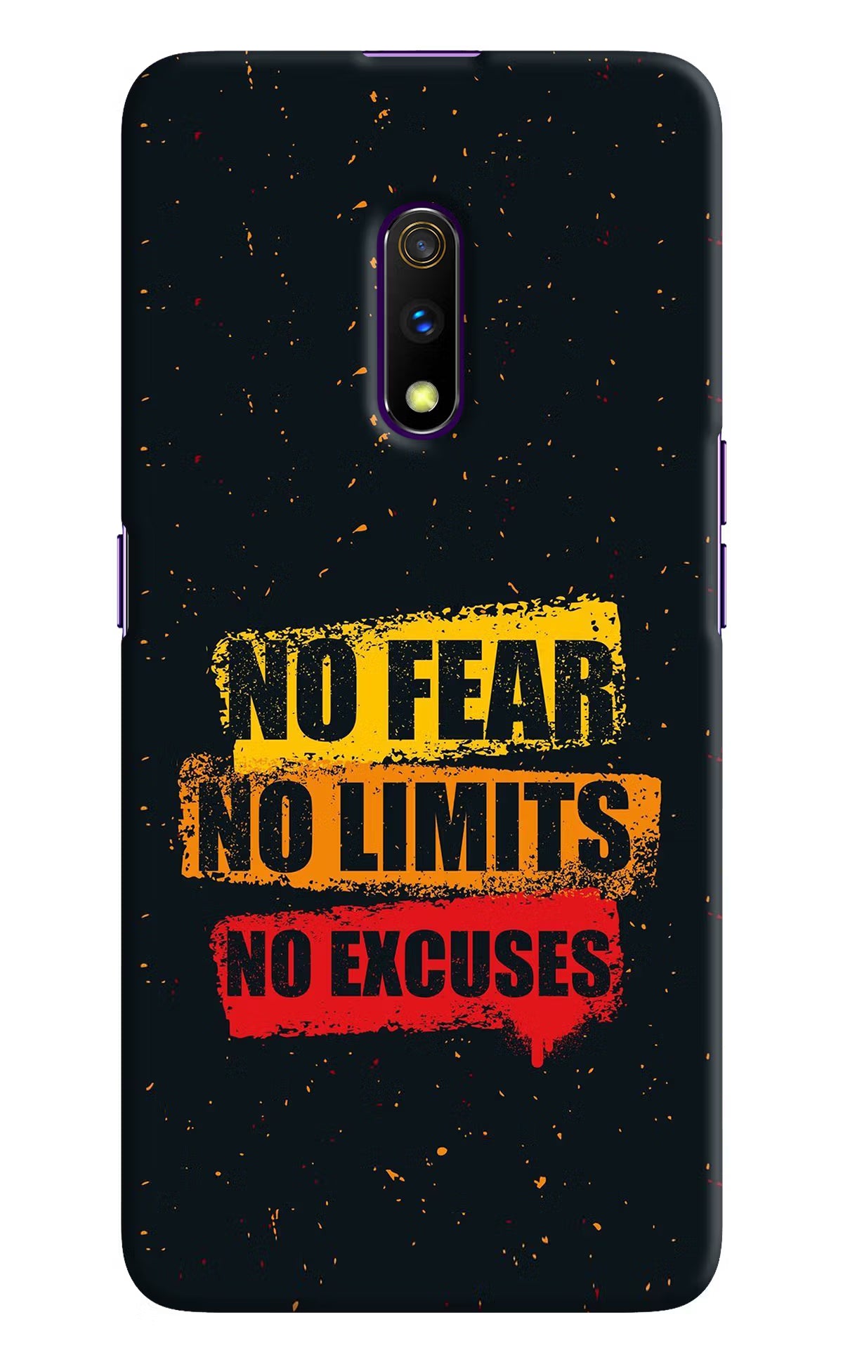 No Fear No Limits No Excuse Realme X Hard Case Back Cover by Casekaro