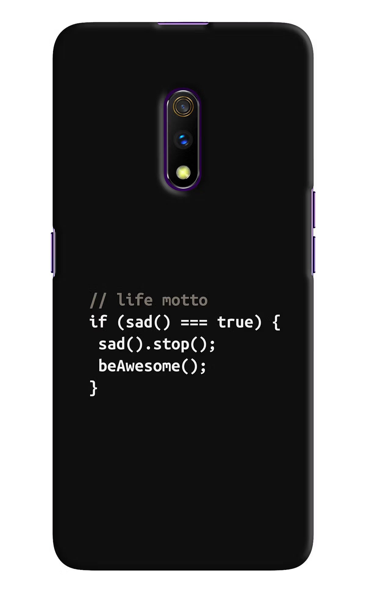 Life Motto Code Realme X Hard Case Back Cover by Casekaro