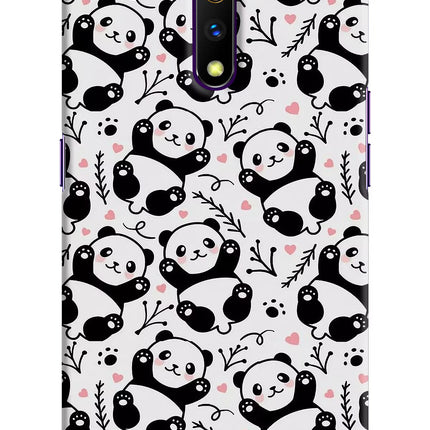 Cute Panda Realme X Hard Case Back Cover by Casekaro