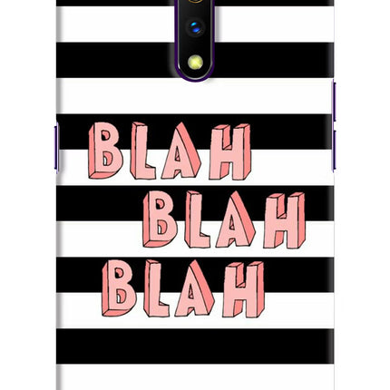 Blah Blah Blah Realme X Hard Case Back Cover by Casekaro