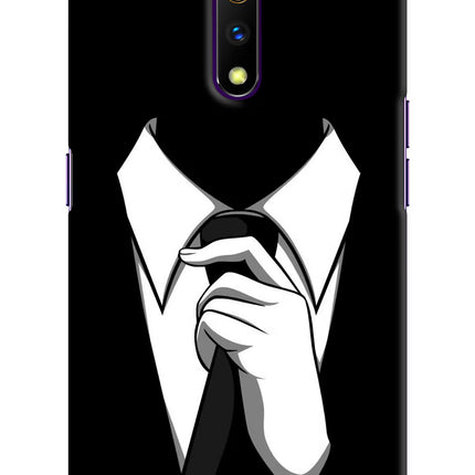Black Tie Realme X Hard Case Back Cover by Casekaro