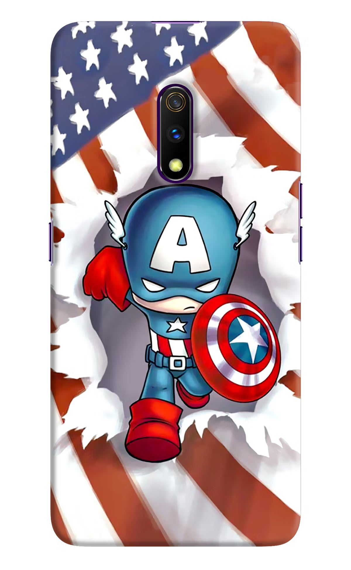 Captain America Realme X Hard Case Back Cover by Casekaro