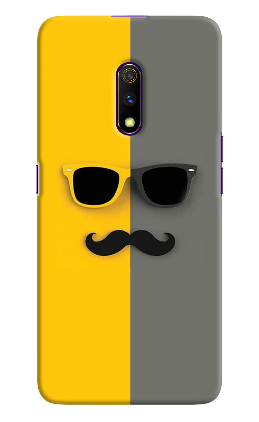 Sunglasses with Mustache Realme X Back Cover, Hard case