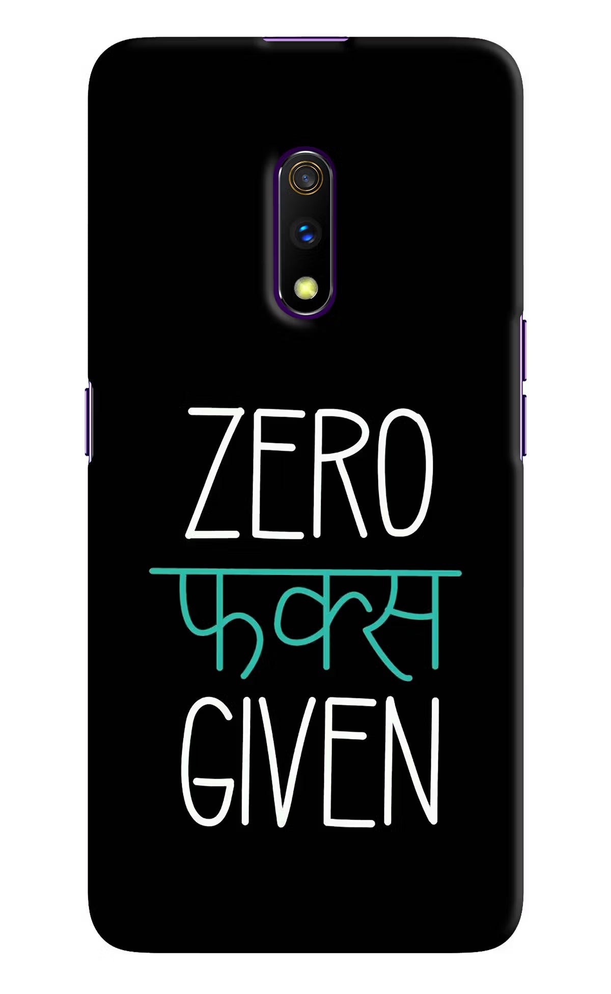 Zero Fucks Given Realme X Hard Case Back Cover by Casekaro