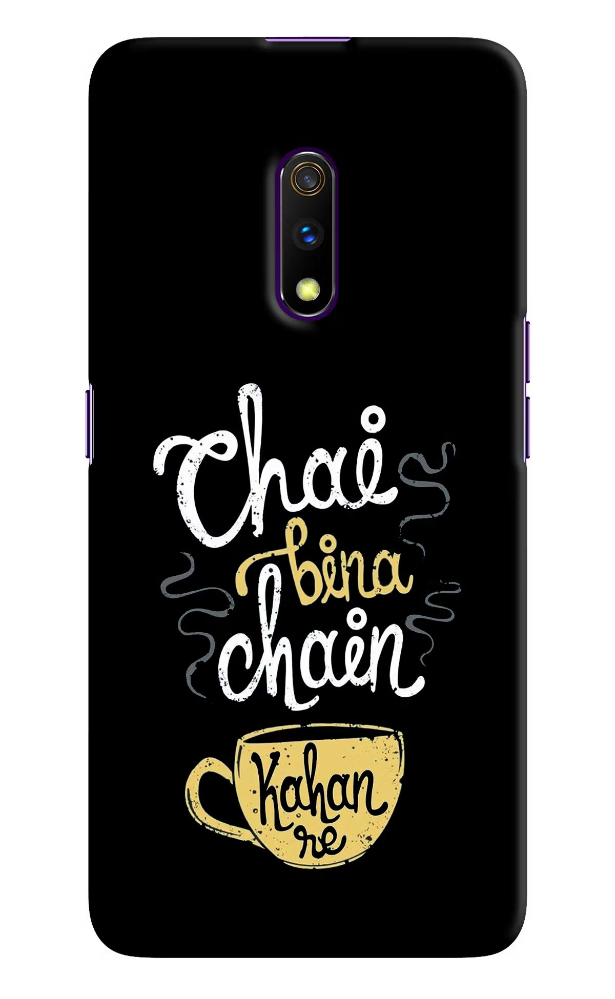 Chai Bina Chain Kaha Re Realme X Hard Case Back Cover by Casekaro