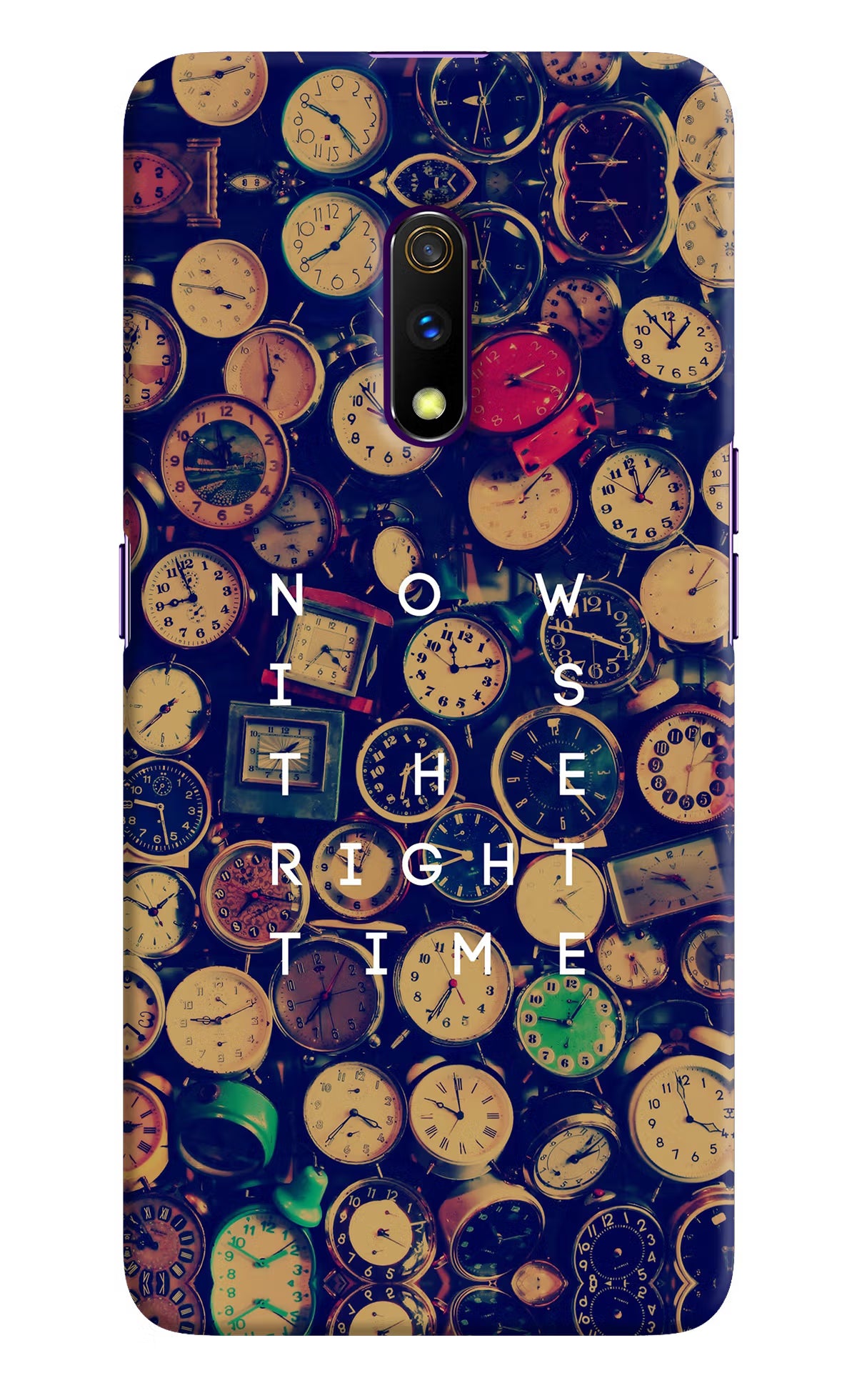 Now is the Right Time Quote Realme X Hard Case Back Cover by Casekaro