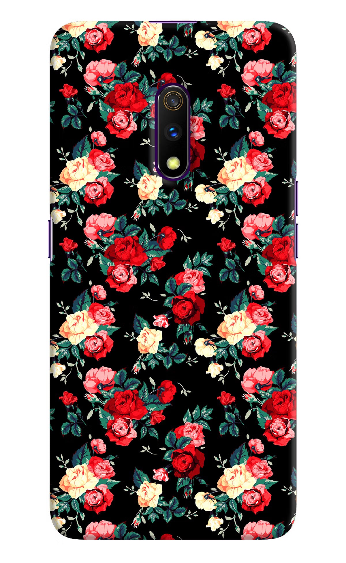 Rose Pattern Realme X Hard Case Back Cover by Casekaro