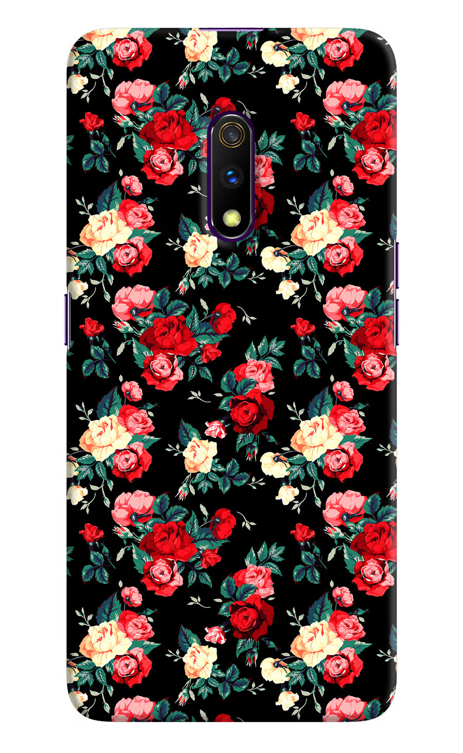 Rose Pattern Realme X Back Cover, Hard case