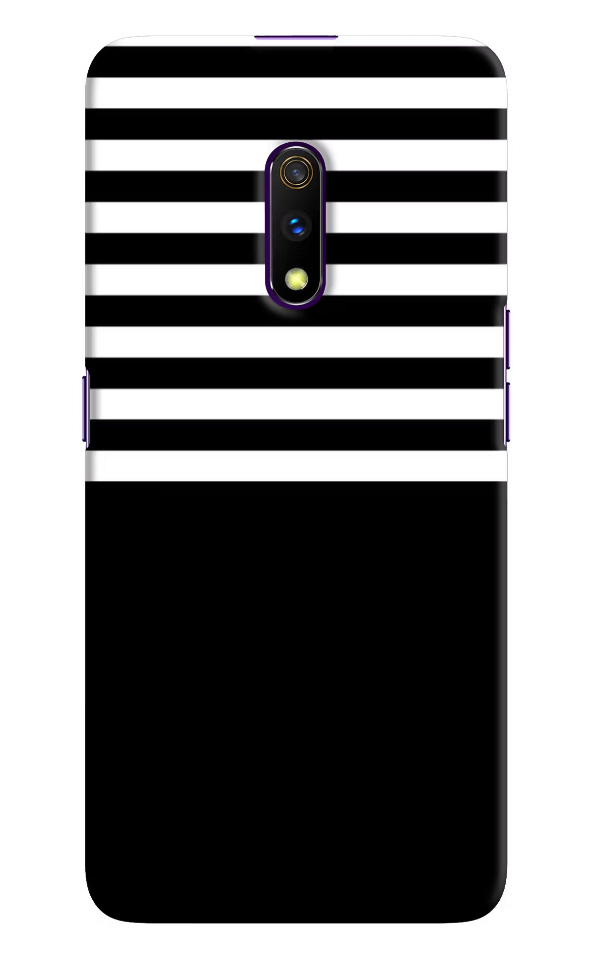 Black and White Print Realme X Hard Case Back Cover by Casekaro