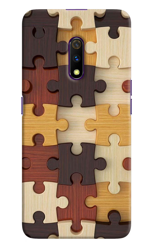Wooden Puzzle Realme X Hard Case Back Cover by Casekaro