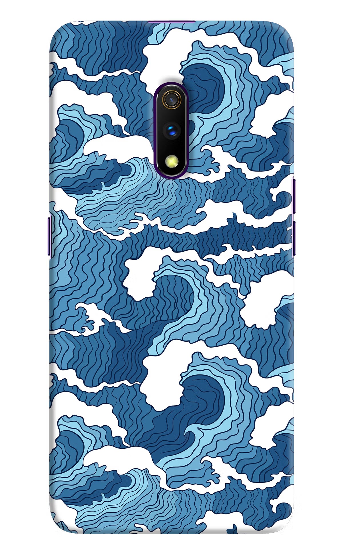 Blue Waves Realme X Hard Case Back Cover by Casekaro
