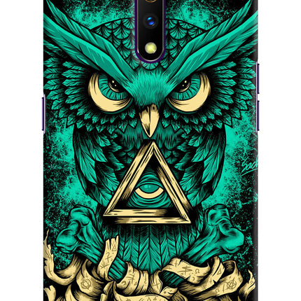 Green Owl Realme X Hard Case Back Cover by Casekaro