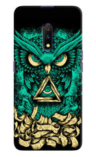 Green Owl Realme X Hard Case Back Cover by Casekaro