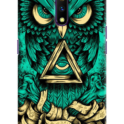 Green Owl Realme X Hard Case Back Cover by Casekaro