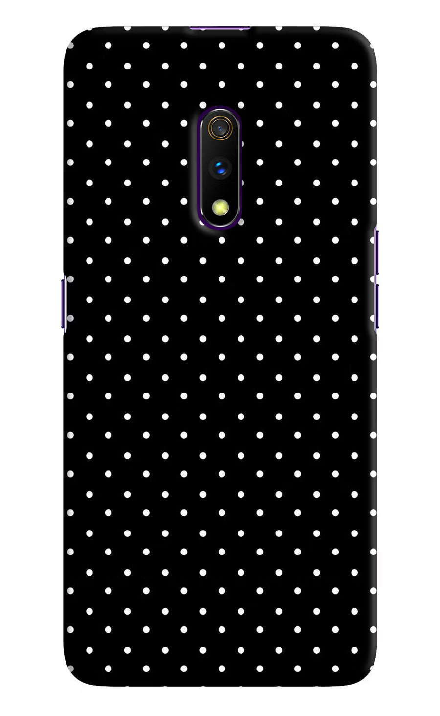 White Dots Realme X Back Cover, Hard case