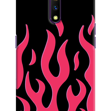 Fire Flames Realme X Hard Case Back Cover by Casekaro