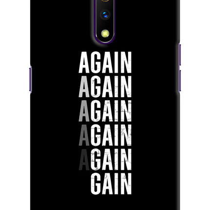 Again Again Gain Realme X Hard Case Back Cover by Casekaro