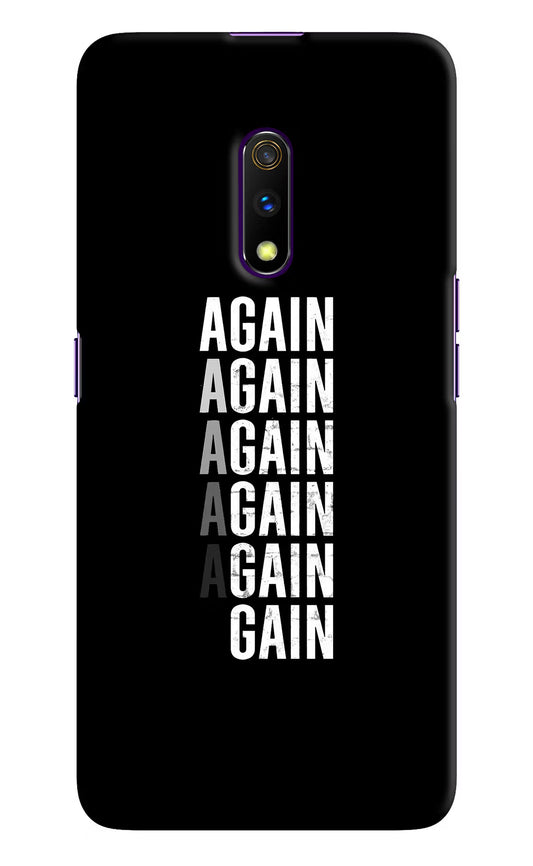 Again Again Gain Realme X Hard Case Back Cover by Casekaro