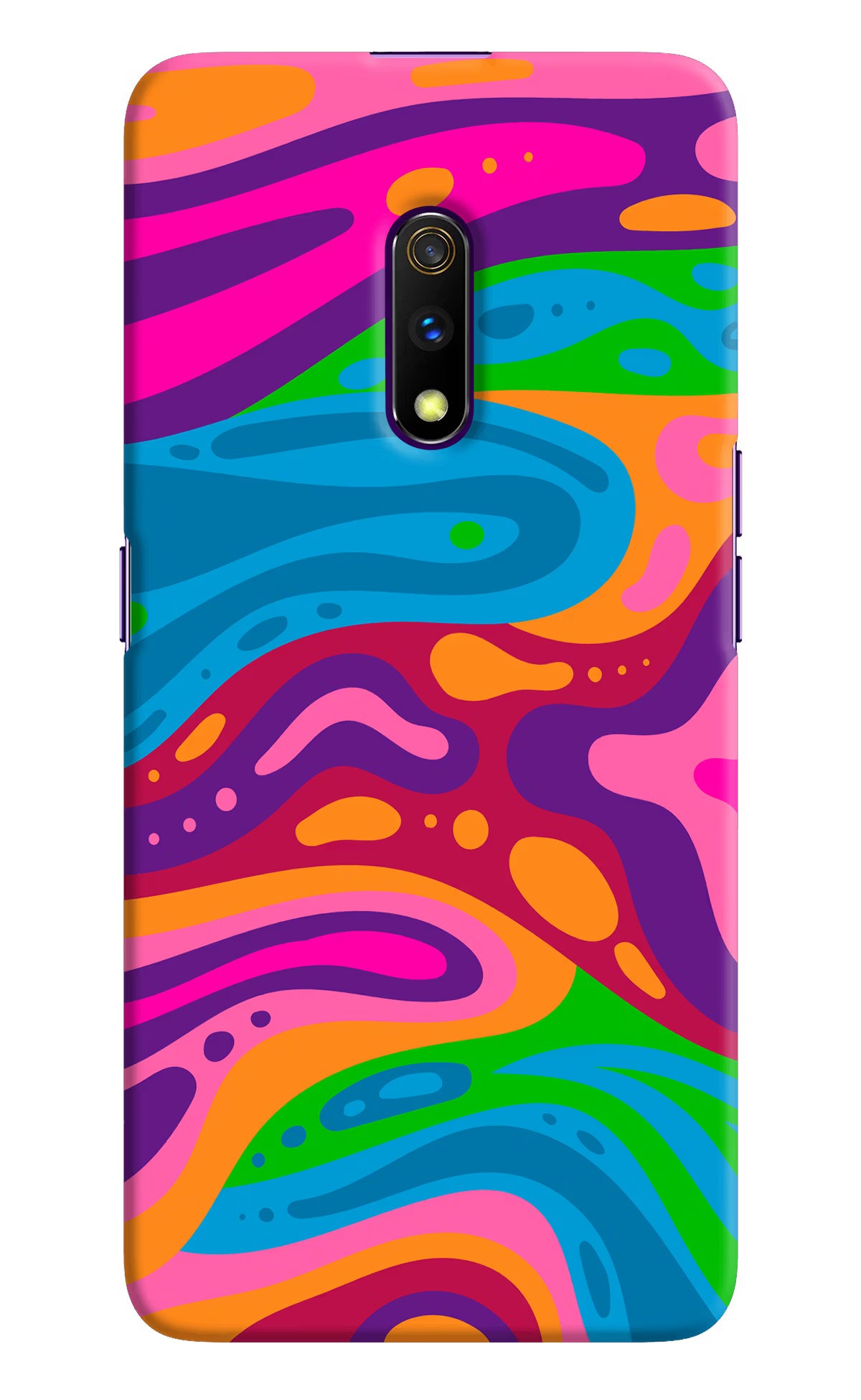 Trippy Pattern Realme X Hard Case Back Cover by Casekaro